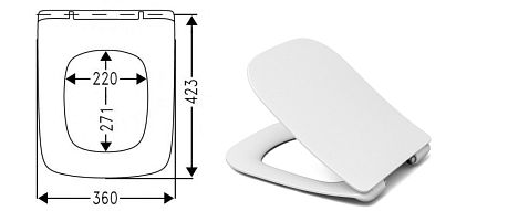 Крышка/сиденье SANTORIN дюропласт стальное крепление, микролифт быстросъемное
