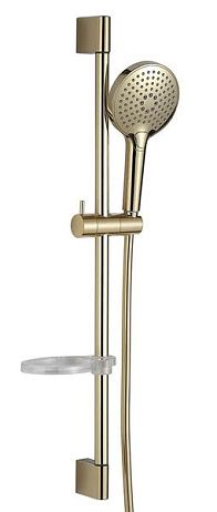 Душевой гарнитур AQM8101BN H=745 мм, Ø120 мм, 3 режима, мыльница, шланг 1500 мм, никель шлифованный