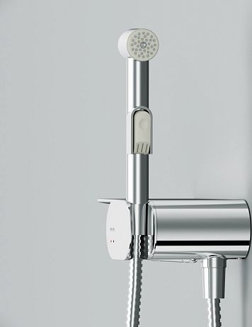 Гигиенический набор LIKE (смеситель, ручной душ, полка) F0202600 хром