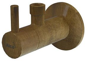Вентиль угловой ALCAPLAST круглый, бронза 1/2"*3/8" (ARV001-ANTIC)