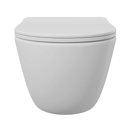 Унитаз OVO подвесной безободковый OVO0110 [525*360*320] , крышка/сиденье микролифт,белый глянцевый*