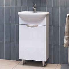Тумба CALLAO напольная 45 белый, умывальник Уют VIGO*