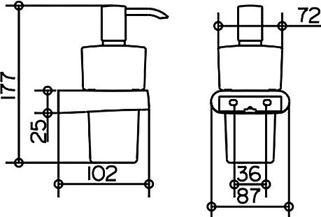 Дозатор для жидкого мыла ELEGANCE NEW настенный, хром (11654019000) 