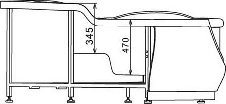 Ванна GEMY G9025-II B Г/М, хромотерапия