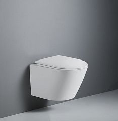 Унитаз D&K RHEIN.BACH DT1476516 безободковый (торнадо), крышка/сиденье плавное закрытие 500*360*350
