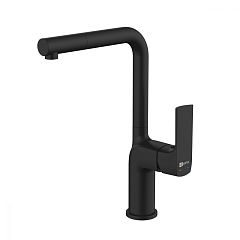 Смеситель УРСУС для кухни высокий поворотный чёрный LM7205BL*