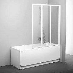 Шторка для ванны VS3 100 профиль белый, стекло прозрачное 795P0100Z1*