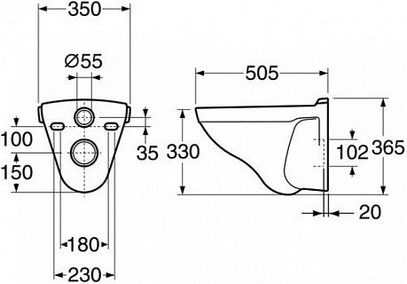 Унитаз NORDIC подвесной (2330) Без крышки