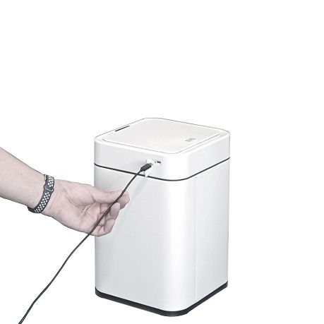 Ведро EKO EK9208 RP-10L-MW сенсорное 10 литров, перезаряжаемое, белый
