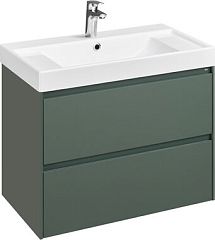 Тумба ONA 80 [80*46] зеленый матовый 2 ящ. A857630513, умывальник ONA ZRU9307562