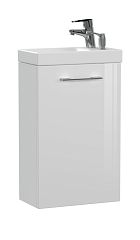 Тумба LARA 40 белая с умывальником COMO смеситель CARI сифон и встроенный дозатор мыла 64179