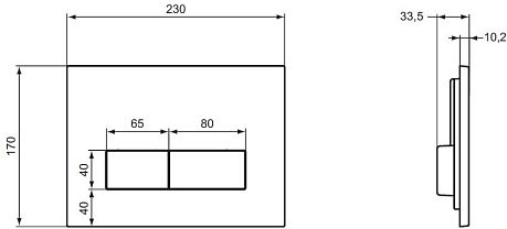 Панель накладная IDEAL STANDART W3708AС двойная, с логотипом, белый