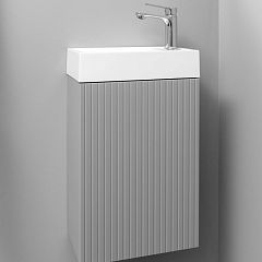 Тумба ПИКАНТЕ 40 подвесная PI-T40Gr-S, серая с умывальником серенити