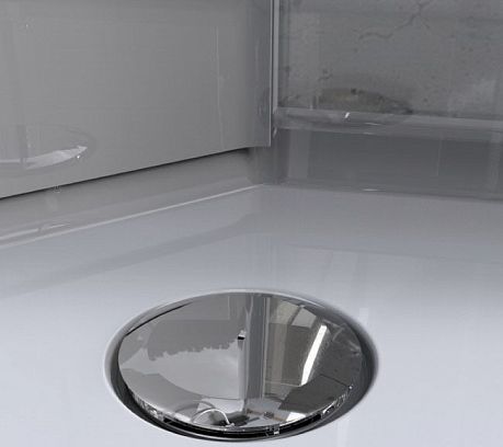 Душевая кабина IDO SHOWERAMA10-5 [100*100] проф.алюм, поддон белый, перед и зад стенки прозрачное ст