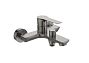 Смеситель LINE Gun metall для ванны с коротким изливом, AV3131GM графит AVRORA