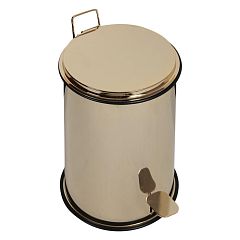 Ведро COMPLEMENTI 21950 для мусора 11л, D-26, H-40cm, золото 