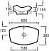 Умывальник LEAF E1186 [60*38] накладной*