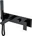 Смеситель QUBIC Matt Black для ванны встроенный 474-2-B чёрный матовый (со внутренней частью)*