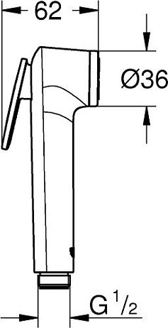 Комплект BAUCURVE для гигиенического душа скрытый монтаж, хром (124899)