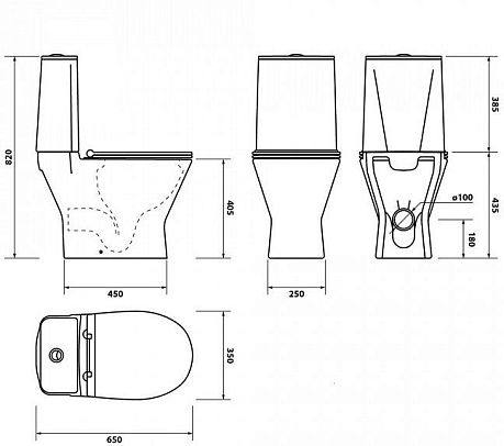 Унитаз - компакт EDIFICE крышка/сиденье микролифт (EDI2DSEi24)*