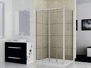 Душевое ограждение CLASSIK CL-43 [140*100*185] проф хром, стек шинш (040943140-51)