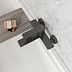 Смеситель LINE Gun metall для ванны с коротким изливом, AV3131GM графит AVRORA