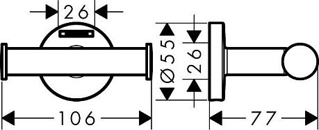 Крючок двойной LOGIS UNIVERSAL 41725000 хром