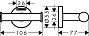Крючок двойной LOGIS UNIVERSAL 41725000 хром