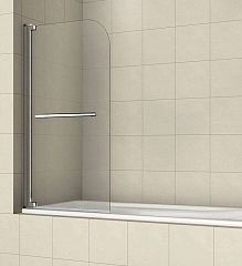 Шторка для ванны SCREENS SC-02 [80*150] хром, стекло прозрачное 8 мм (03110208-11)