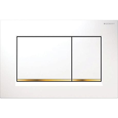 Накладная панель GEBERIT SIGMA 30 115.883.KK.1 белый/золото/белый 