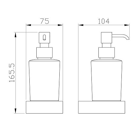 Дозатор для мыла LOTTE брашированное золото WW-8333-BG*
