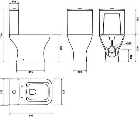 Унитаз TORR безободковый крышка/сиденье микролифт (TORRDSEi24)
