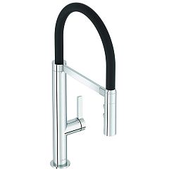 Смеситель RAPHAEL для кухни гибкий излив на магните E23311-CP (кнопка старт-стоп), хром