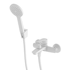 Смеситель RAY для ванны, белый матовый, БЕЗ аксессуаров (RAYWT02i02)