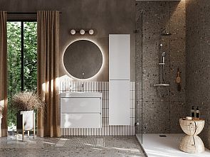 Тумба ONA 80 [78.5*46] A857630509 (подвесная, белый матовый),умывальник ONA [80*46] ZRU9307562*