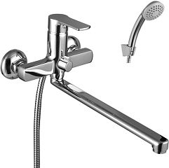 Смеситель plus GRACE для ванны, универс. с плоским изливом 300 мм, с аксес., хром (LM1551C)*