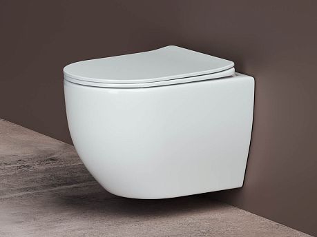 Унитаз MIA Rimless CN1805 подвесной, крышка/сиденье микролифт