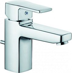 Смеситель Q-BEO для умывальника,500230565 гибкая подводка, донный клапан , хром*