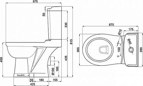 Унитаз BOSTON super plus 014 крышка/сиденье микролифт (DE711090014)