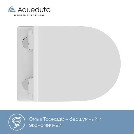 Унитаз OVO Tornado Daily подвесной безободковый OVOTD2210 [490*360*340] крышка/сиденье микролифт