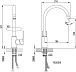 Смеситель plus GRACE для кухни, поворотный, хром (LM1505C)