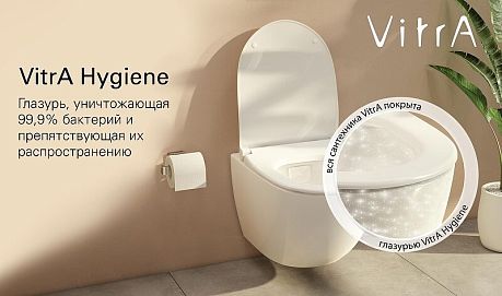 Унитаз S20 пристенный 61,5см  (9800B003-7205) с функцией биде, крышка/сиденье плавное закрытие*