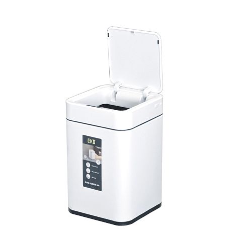 Ведро EKO EK9208 RP-10L-MW сенсорное 10 литров, перезаряжаемое, белый