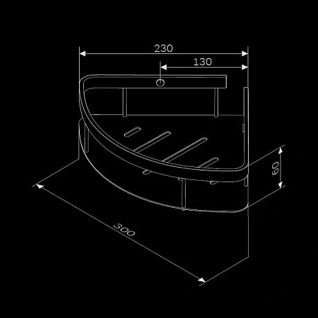 Полка для душа угловая  SENSE L A7454100 хром