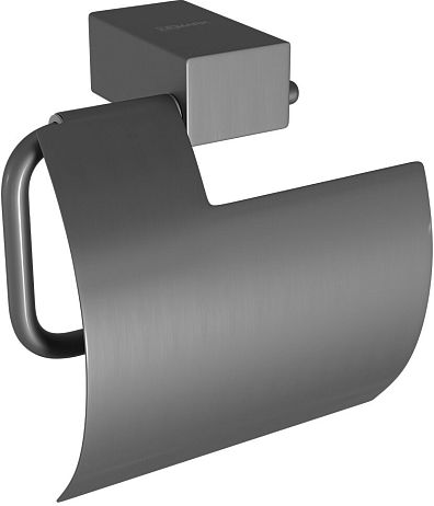 Держатель для туалетной бумаги Lemark SMOOTH LINE с крышкой, графит 9726012
