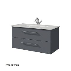Тумба ACCORD 90 [90*45] серый, 2218-TP810 умывальник ПРИМА 90*