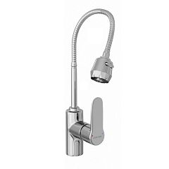 Смеситель KITCHEN для кухни AV9001 с гибким изливом, цвет хром
