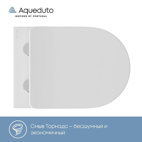 Унитаз CONE Plus подвесной безободковый Торнадо CONT0210 [520*365*350]крышка/сиденье микро-фт,бел**