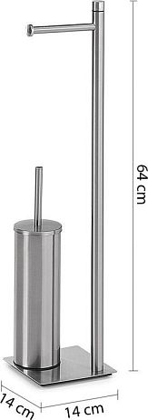 Стойка для WC TRILLY напольная (бумагодержатель/металлический, ерш) защищенный хром TR32(38)