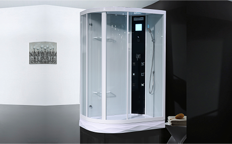 Душевая кабина ORANS SR-86155AR [130*90*220] низкий подон, стекло прозрачное, верхний/ручной душ